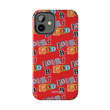 "Loved by God" Red Phone Case