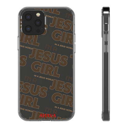 I'm a Jesus Girl Brown Case -Clear