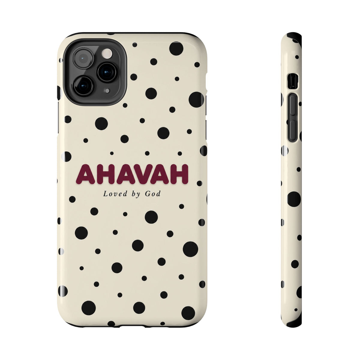 Ahavah Ivory Polka Dots Phone Case