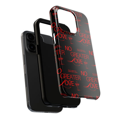 "No Greater Love" Red Phone Case