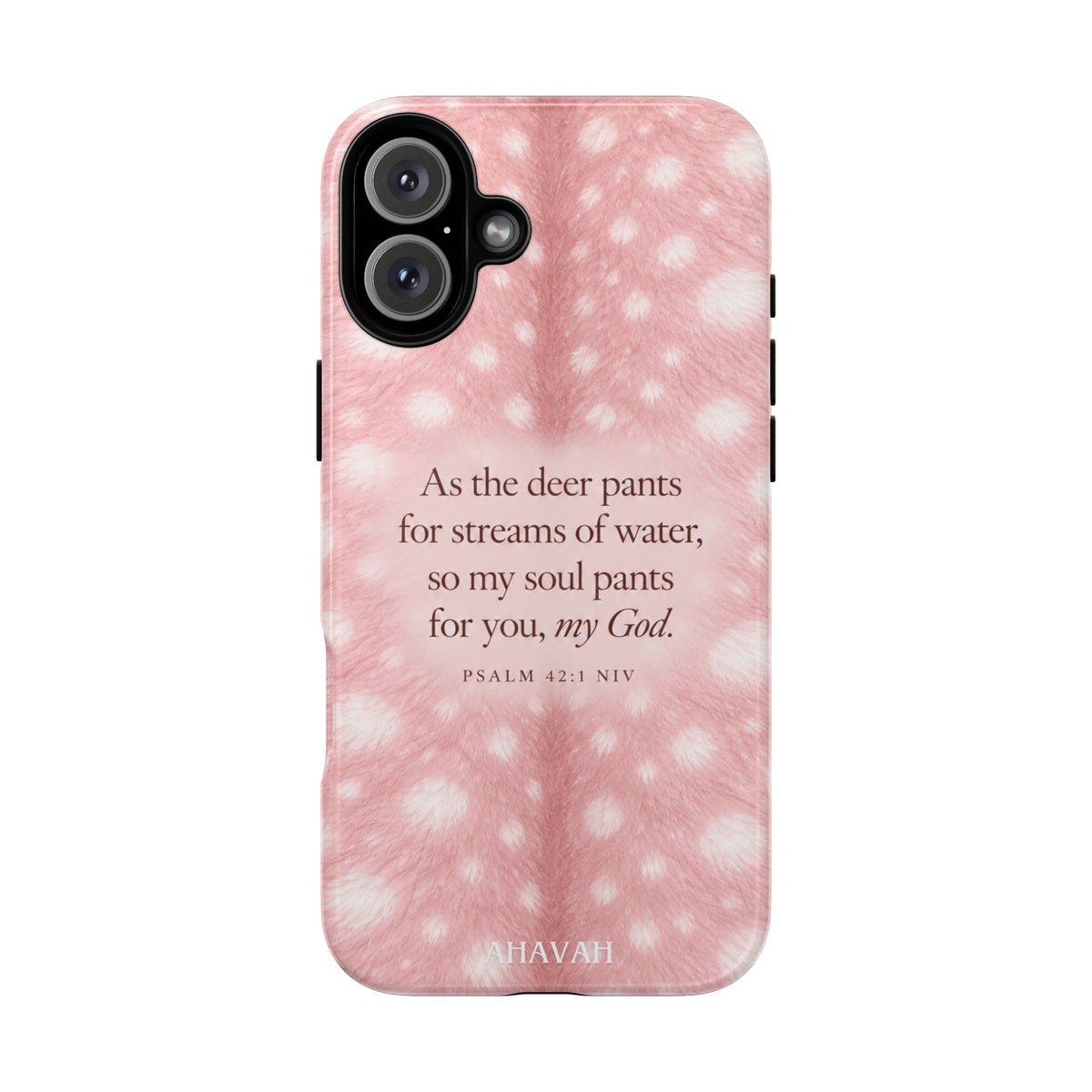 Psalm 42:1 Blush Pink Fawn Phone Case