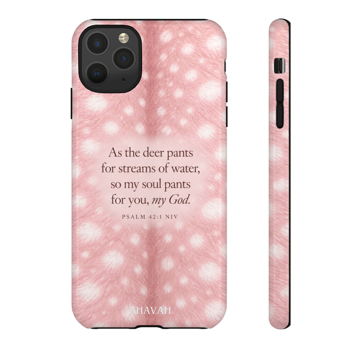 Psalm 42:1 Blush Pink Fawn Phone Case