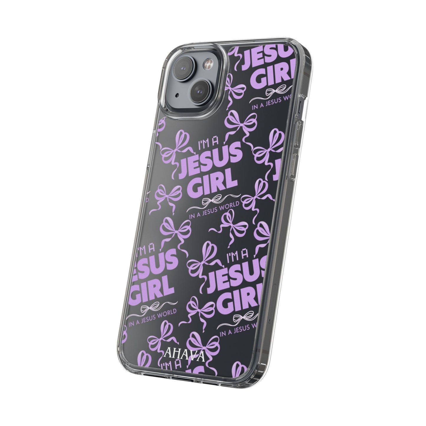 I'm a Jesus Girl Purple Case -Clear
