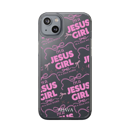 I'm a Jesus Girl Pink Case -Clear