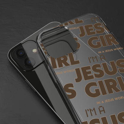 I'm a Jesus Girl Brown Case -Clear