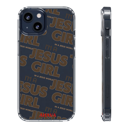I'm a Jesus Girl Brown Case -Clear