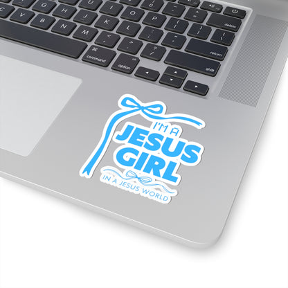 I'm a Jesus Girl Sticker - Blue