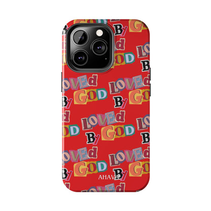 "Loved by God" Red Phone Case
