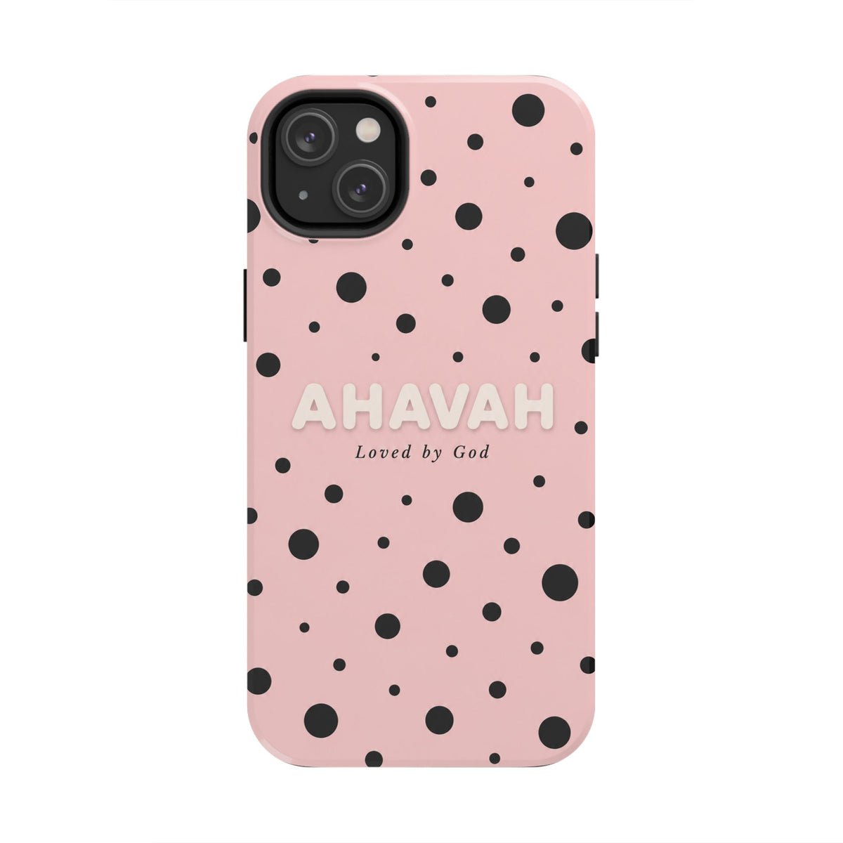 Ahavah Pink Polka Dot Phone Case