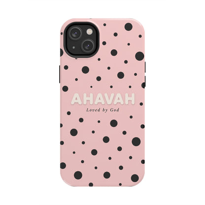 Ahavah Pink Polka Dot Phone Case