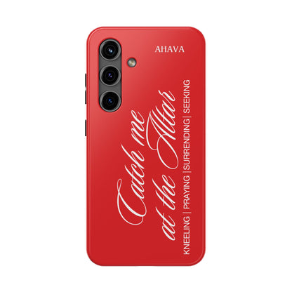 "Catch Me at the Altar" Red Phone Case