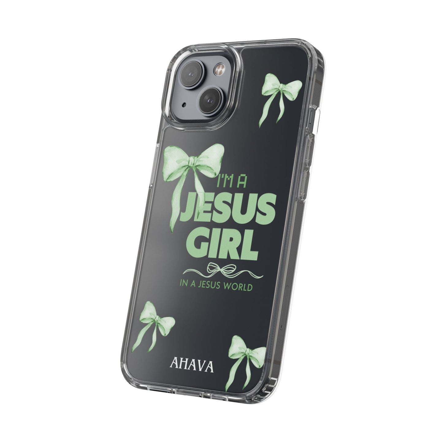 I'm a Jesus Girl Phone Case | Christian Aesthetic Gift for Her | Clear Shockproof Tough Case