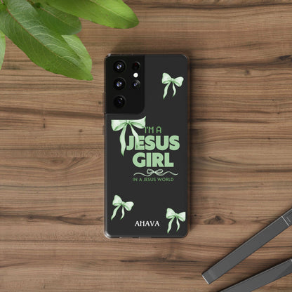 I'm a Jesus Girl Phone Case | Christian Aesthetic Gift for Her | Clear Shockproof Tough Case