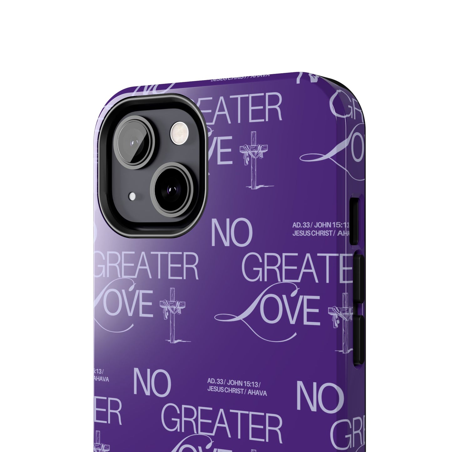 "No Greater Love" Purple Phone Case