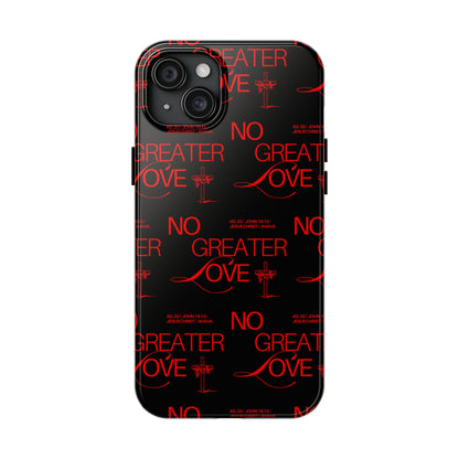 "No Greater Love" Red Phone Case