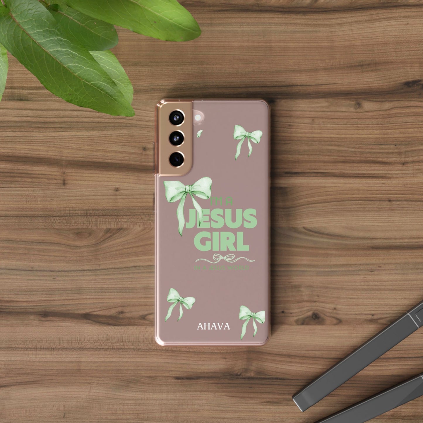 I'm a Jesus Girl Phone Case | Christian Aesthetic Gift for Her | Clear Shockproof Tough Case