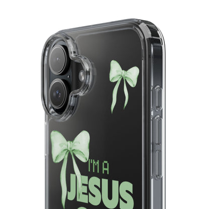I'm a Jesus Girl Phone Case | Christian Aesthetic Gift for Her | Clear Shockproof Tough Case