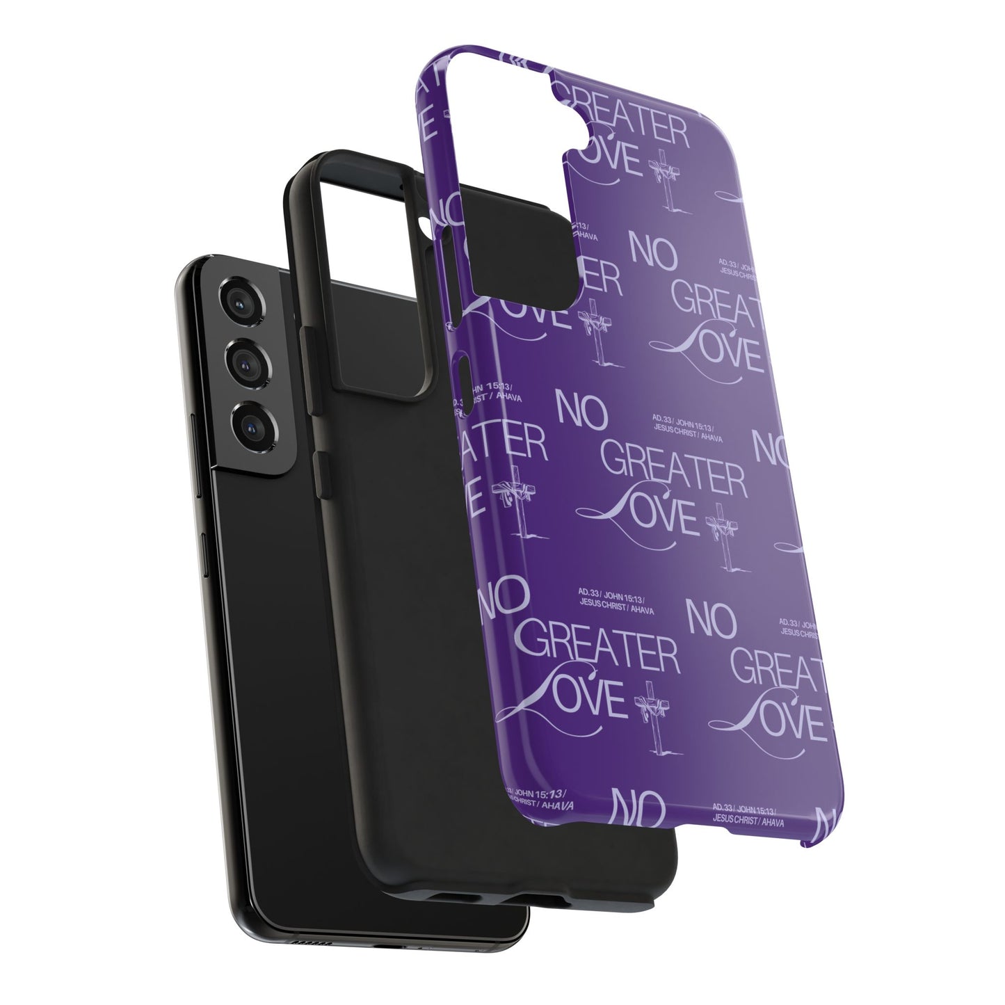 "No Greater Love" Purple Phone Case