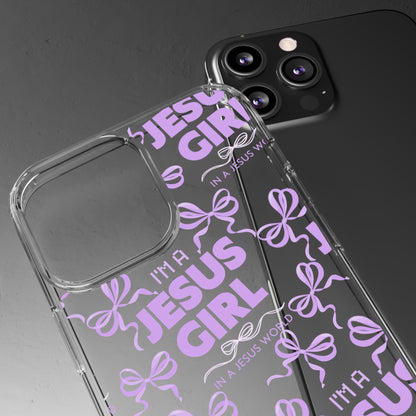 I'm a Jesus Girl Purple Case -Clear
