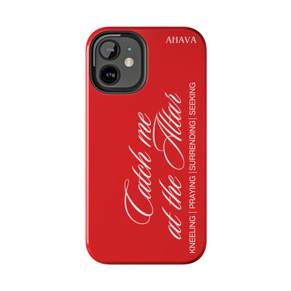 "Catch Me at the Altar" Red Phone Case