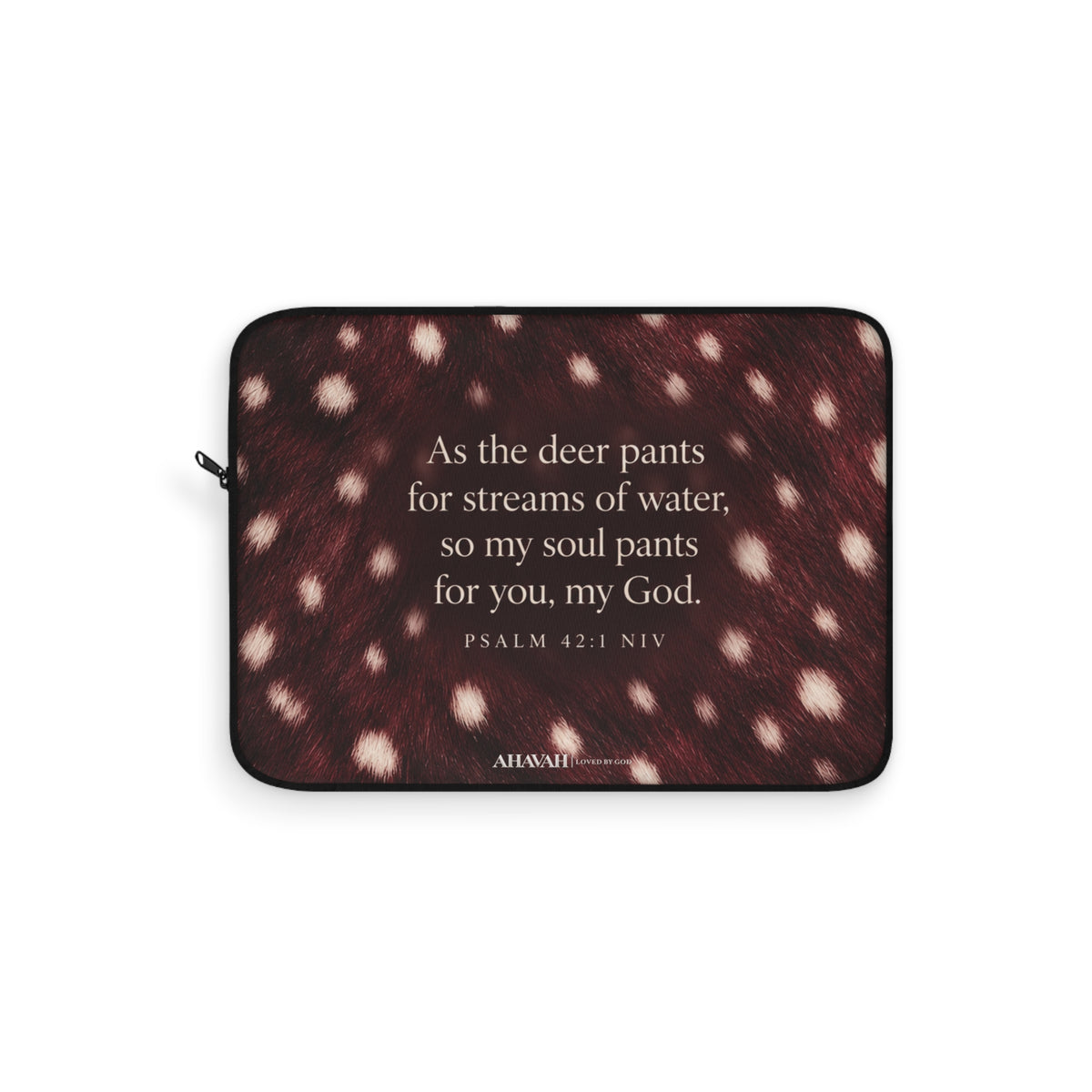 Psalm 42:1 Anointed Wine Fawn Laptop Sleeve | As the Deer Pants