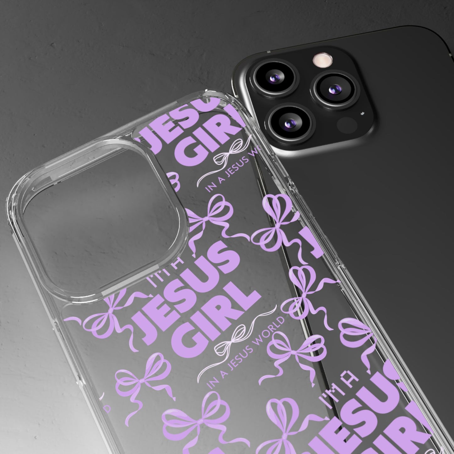 I'm a Jesus Girl Purple Case -Clear