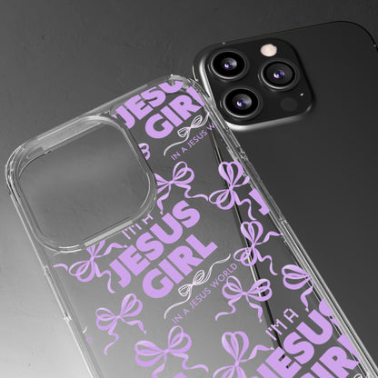 I'm a Jesus Girl Purple Case -Clear