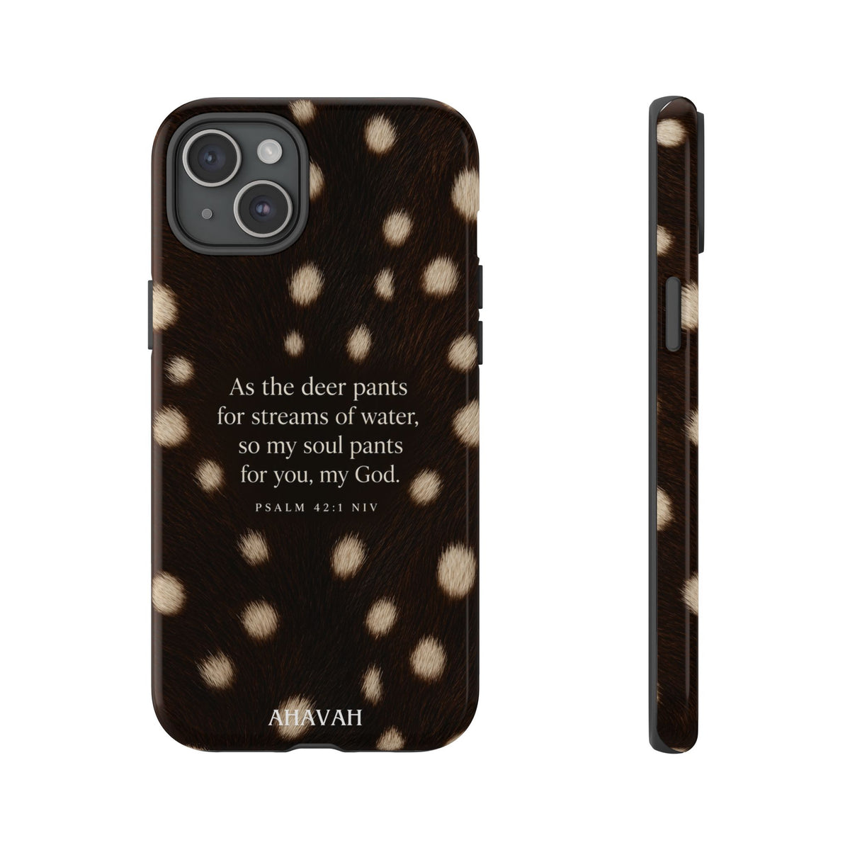 Psalm 42:1 Midnight Fawn Print Phone Case | As the Deer Pants