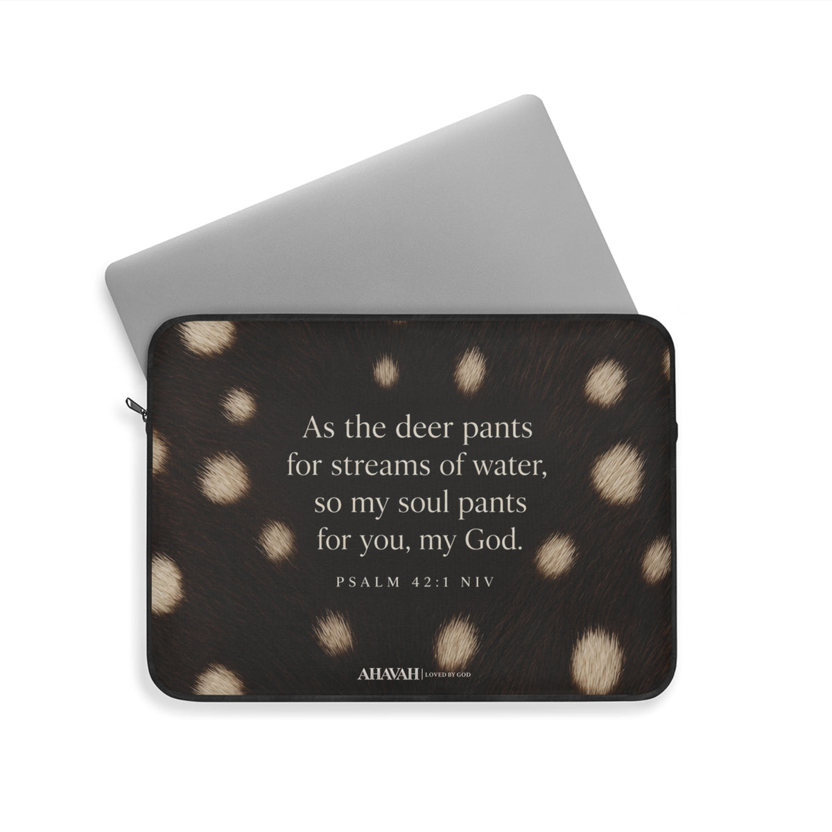 Psalm 42:1 Midnight Fawn Laptop Sleeve | As the Deer Pants