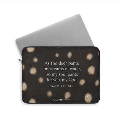 Psalm 42:1 Midnight Fawn Laptop Sleeve | As the Deer Pants