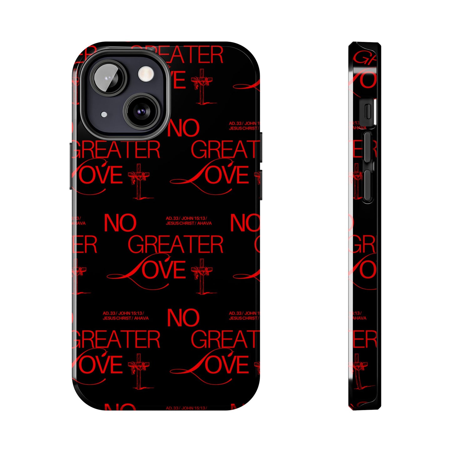 "No Greater Love" Red Phone Case