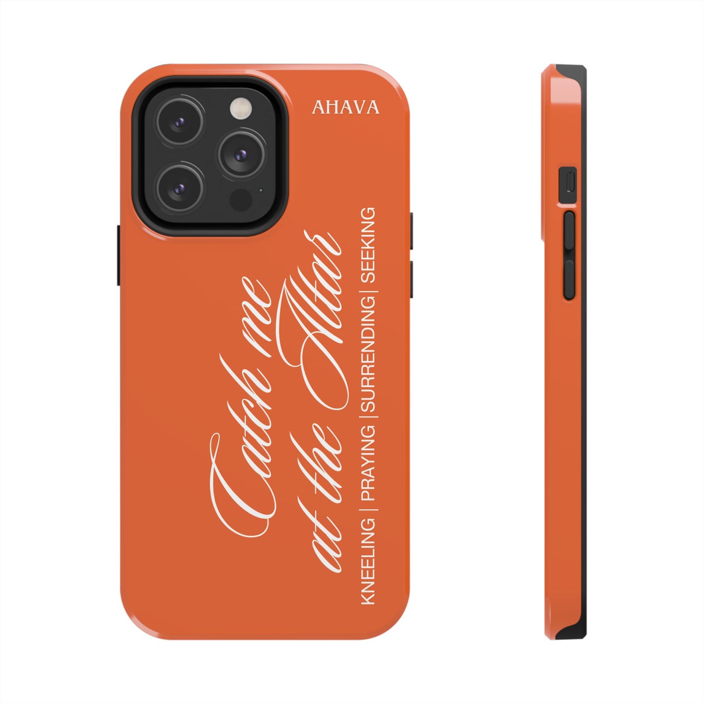 "Catch Me at the Altar" Orange Phone Case