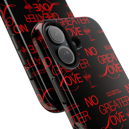 "No Greater Love" Red Phone Case