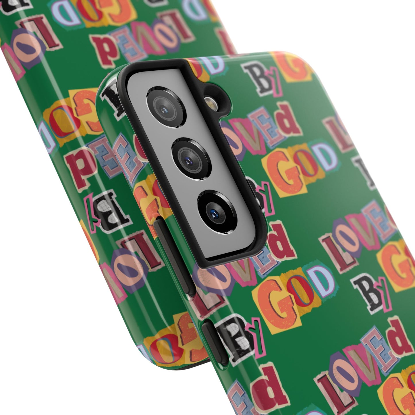 "Loved by God" Green Phone Case