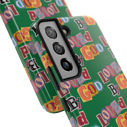 "Loved by God" Green Phone Case
