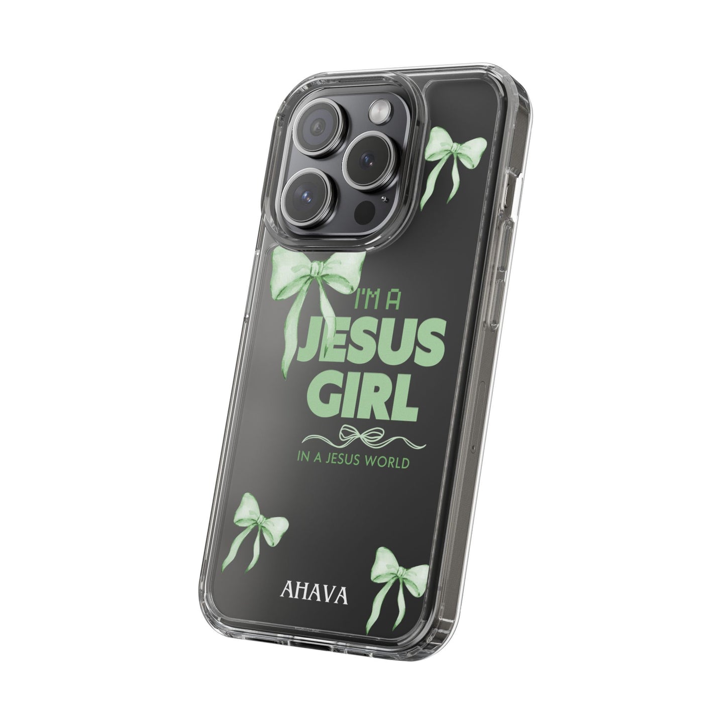 I'm a Jesus Girl Phone Case | Christian Aesthetic Gift for Her | Clear Shockproof Tough Case