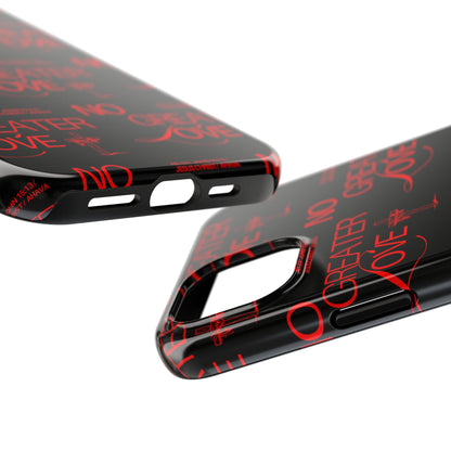 "No Greater Love" Red Phone Case