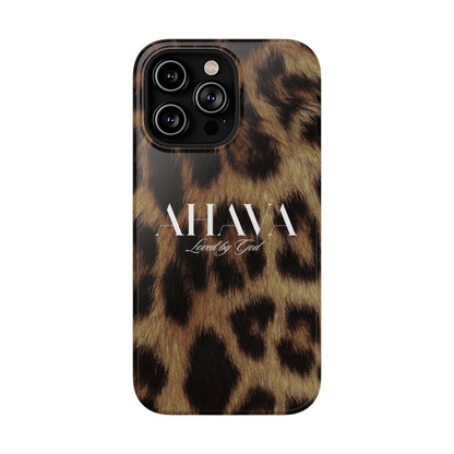Leopard Print Ahava Phone Case