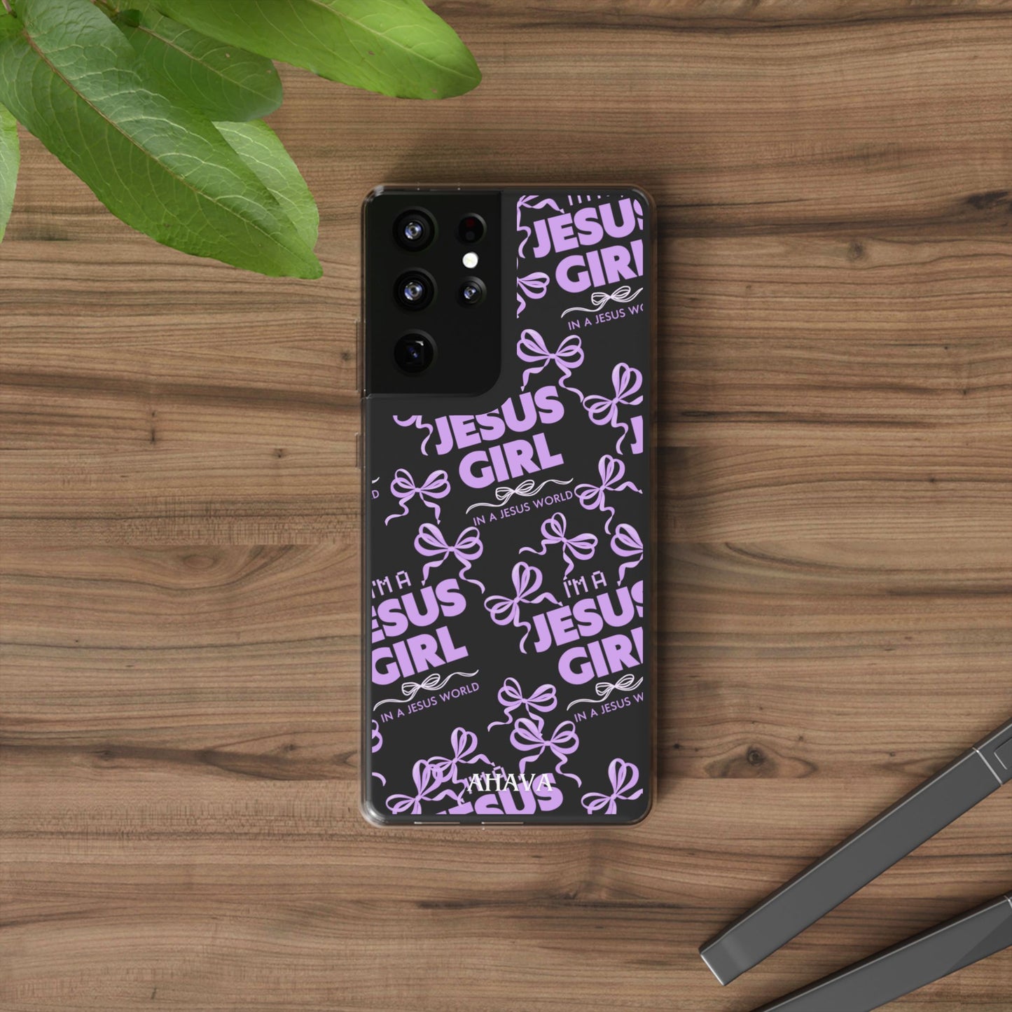 I'm a Jesus Girl Purple Case -Clear