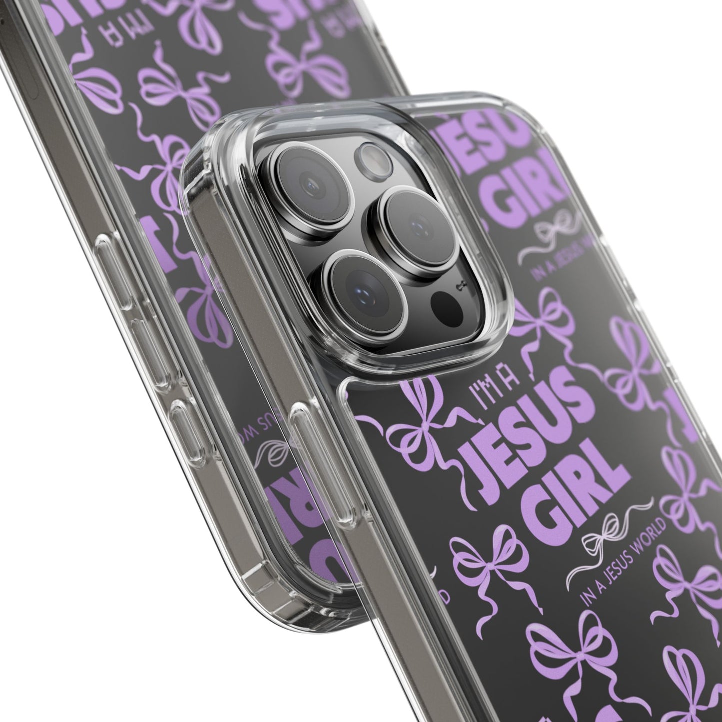 I'm a Jesus Girl Purple Case -Clear