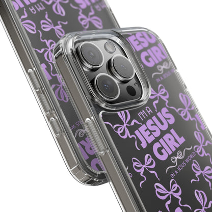 I'm a Jesus Girl Purple Case -Clear