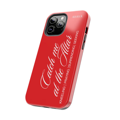 "Catch Me at the Altar" Red Phone Case