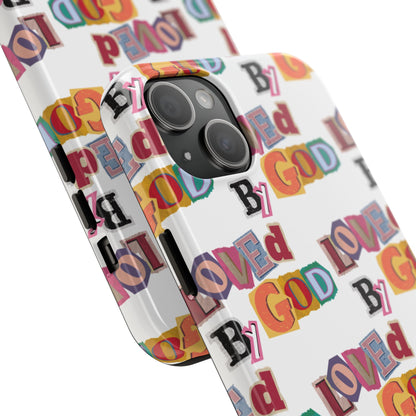 "Loved by God" white Phone Case