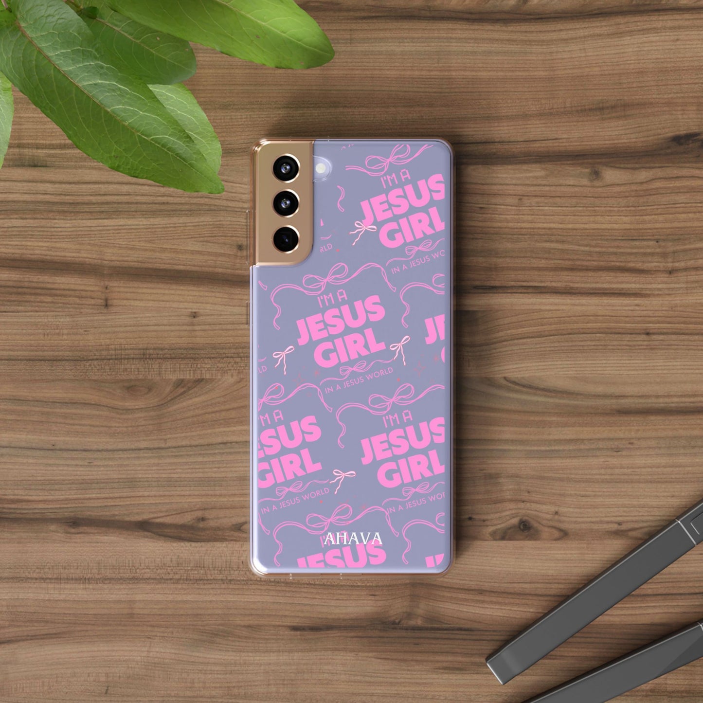 I'm a Jesus Girl Pink Case -Clear