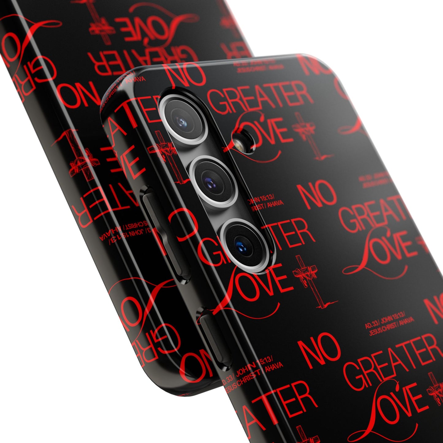 "No Greater Love" Red Phone Case