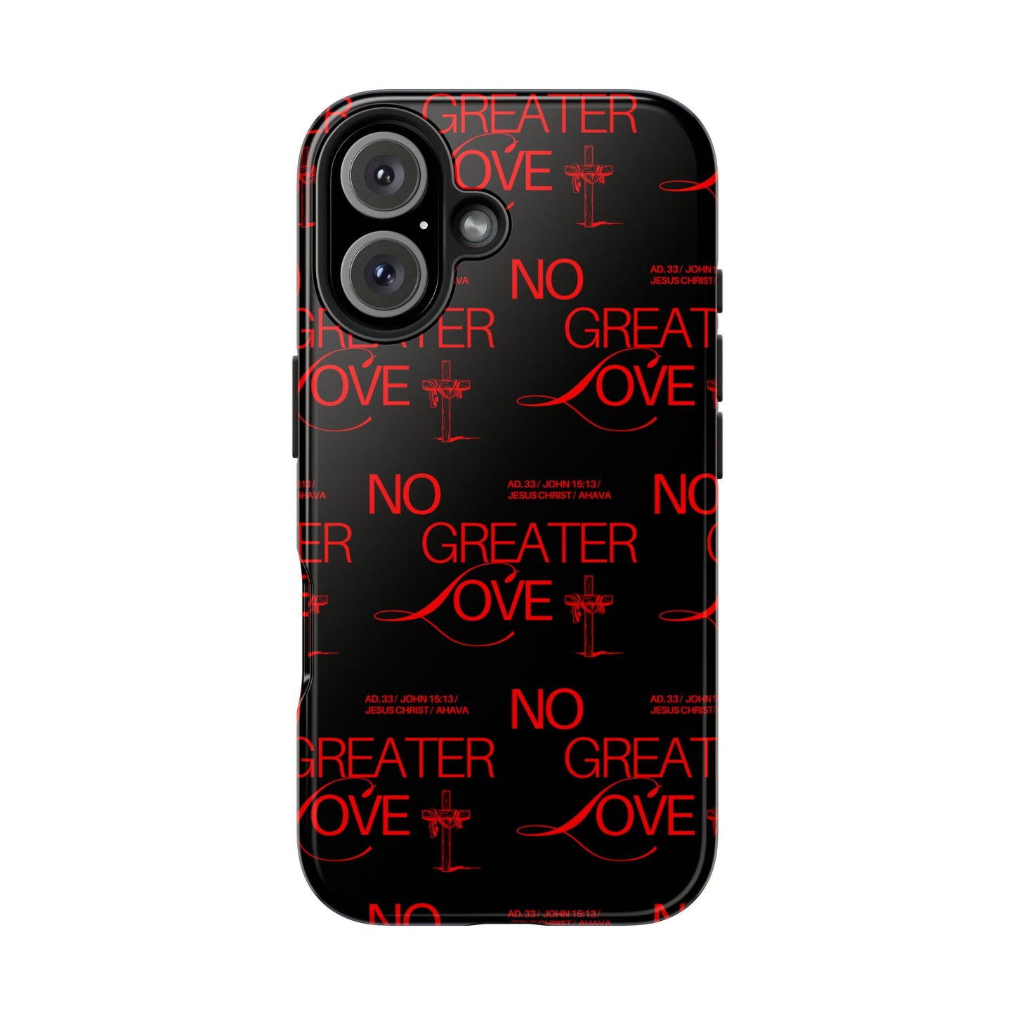 "No Greater Love" Red Phone Case