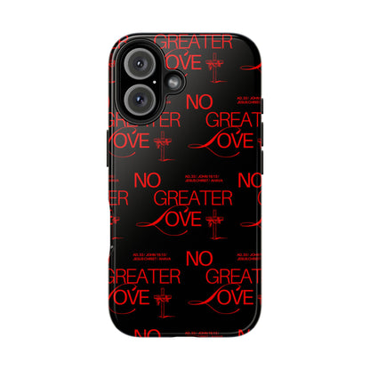 "No Greater Love" Red Phone Case