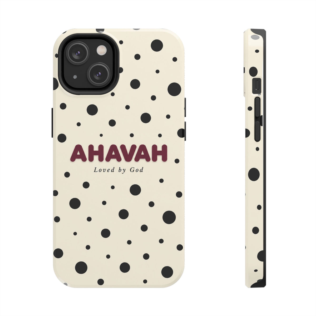 Ahavah Ivory Polka Dots Phone Case