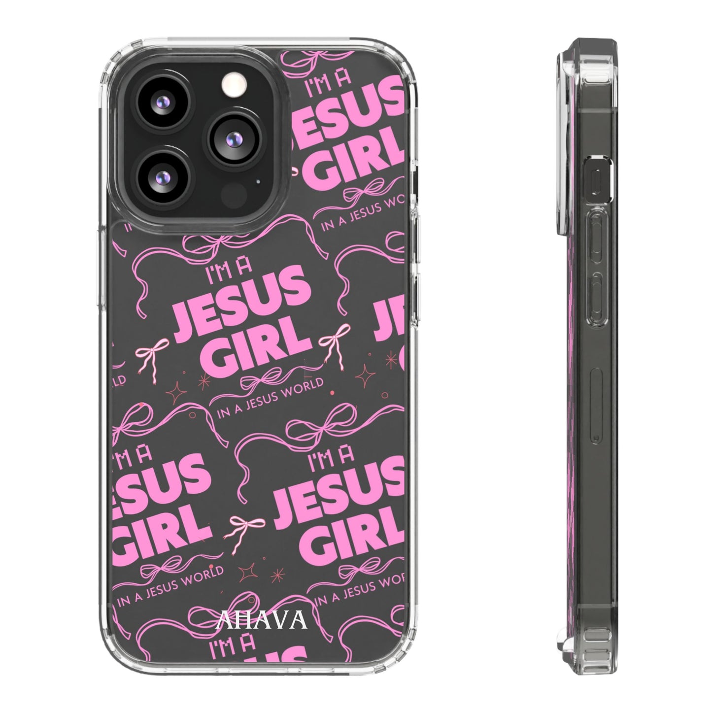 I'm a Jesus Girl Pink Case -Clear