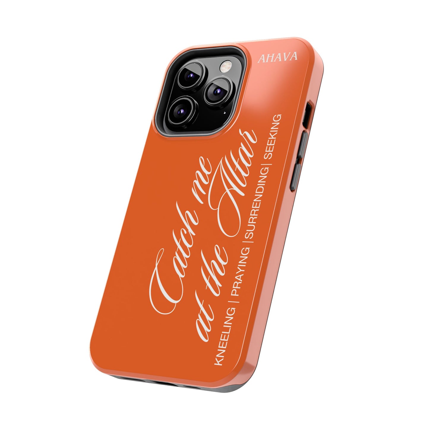 "Catch Me at the Altar" Orange Phone Case
